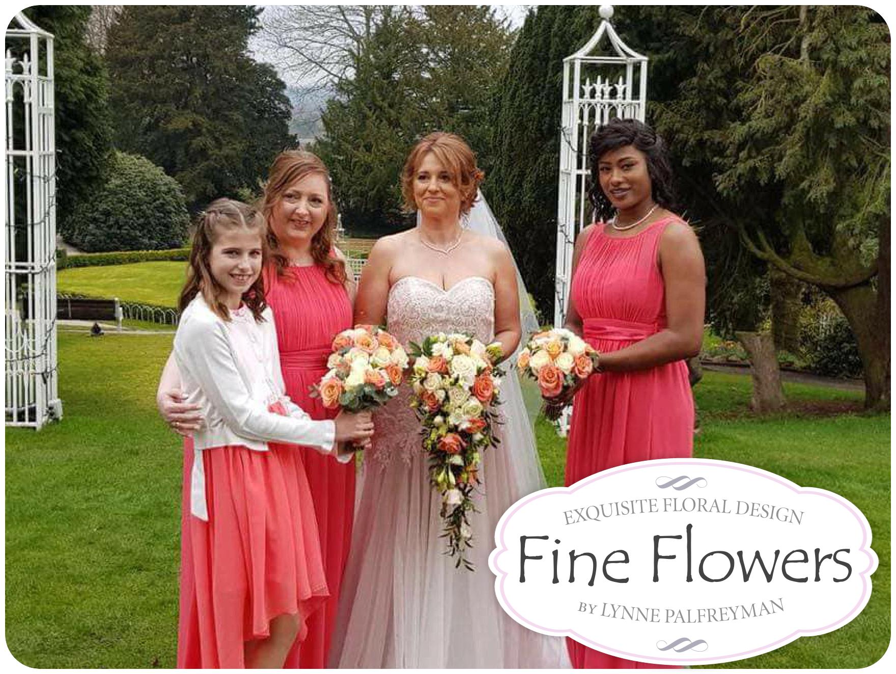 Wedding flowers for James + Rebecca's wedding by Rugeley Wedding Florist at Hawkesyard Estate by Rugeley Floral Studio Fine Flowers