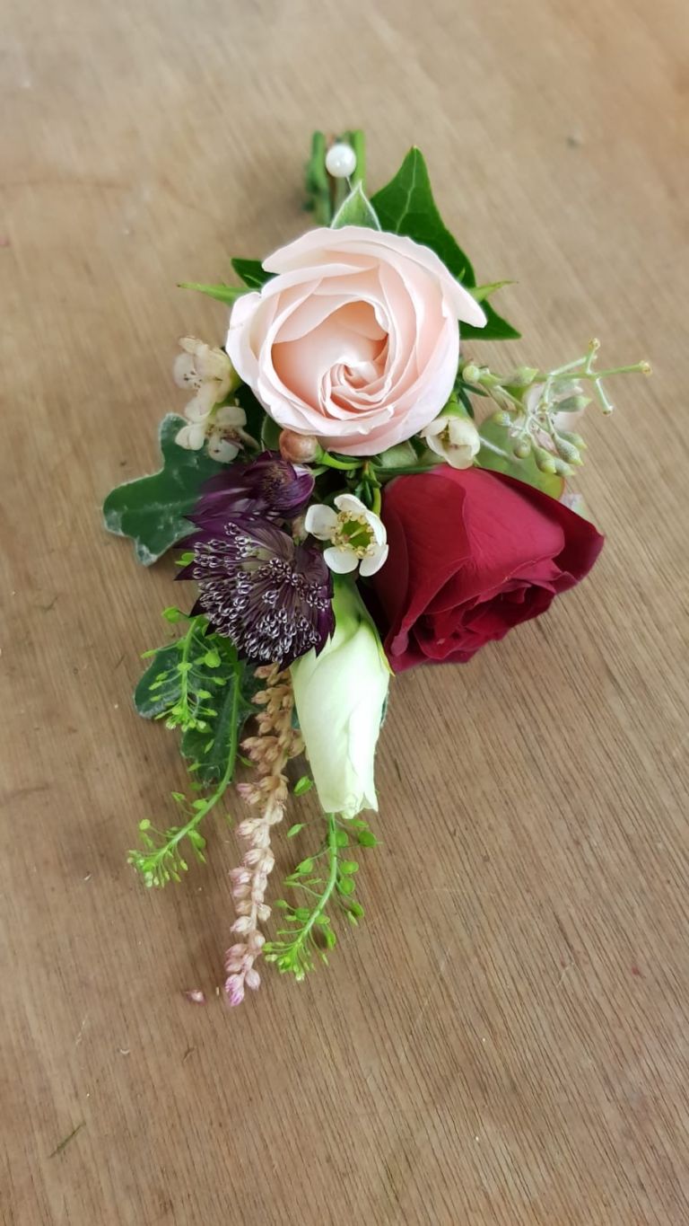 Buttonholes and corsages for your wedding in Staffordshire.