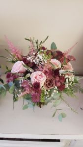 Handtied bridal bouquets lovingly created by Rugeley Florist Fine Flowers