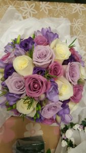 Handtied bridal bouquets lovingly created by Rugeley Florist Fine Flowers