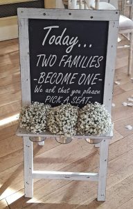 Hire items to complete your perfect wedding from Rugeley Florist Fine Flowers