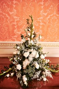 Gorgeous wedding reception flowers for your Staffordshire wedding by Recommended Rugeley wedding florist - Rugeley Floral Studio Fine Flowers