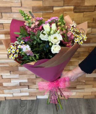 Florist choice open wrap bouquet