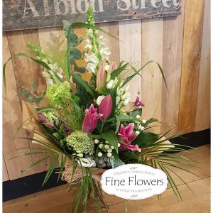 Open front handtied bouquet including florist choice of flowers