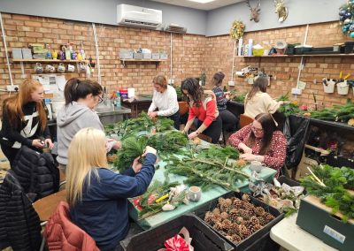 See behind the scenes at our recent wreath making workshop with our ladies making beautiful Christmas Wreaths for their homes.