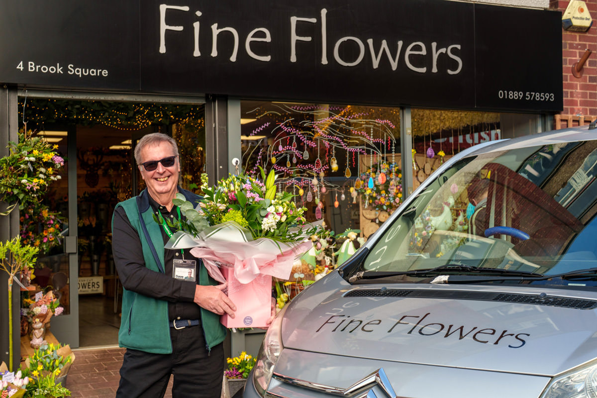 Delivered with a smile Personal flower delivery from our driver Dave - always there with a smile, to personally deliver your flowers
