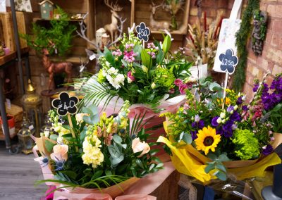 A range of fresh plants, flowers, and arrangements are ready to be purchased at Fine Flowers - constantly updating with new items to purchase