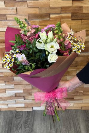 Florist choice open wrap bouquet | Fresh Flowers from Fine Flowers