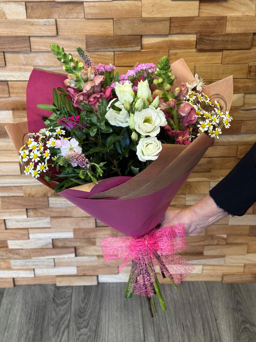 Florist choice open wrap bouquet | Fresh Flowers from Fine Flowers