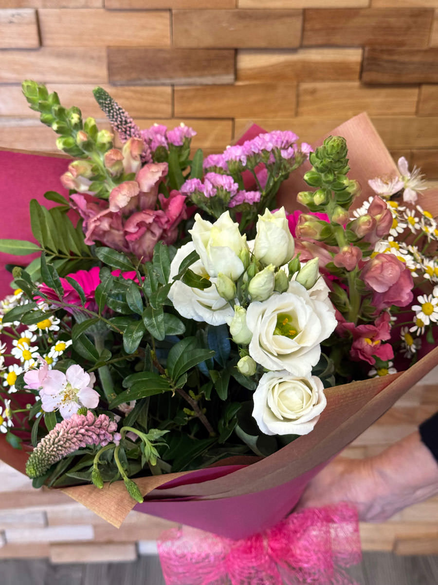 Florist choice open wrap bouquet | Fresh Flowers from Fine Flowers