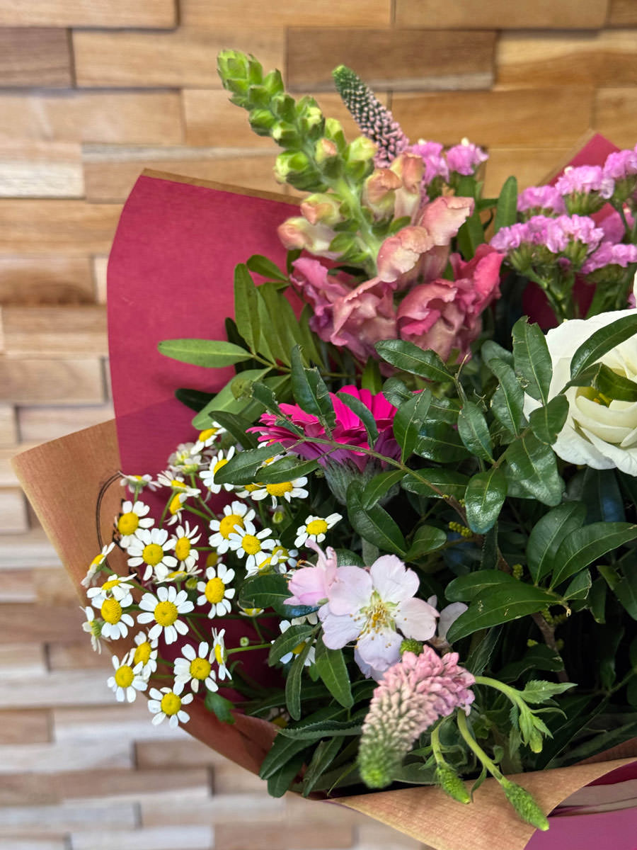 Florist choice open wrap bouquet | Fresh Flowers from Fine Flowers