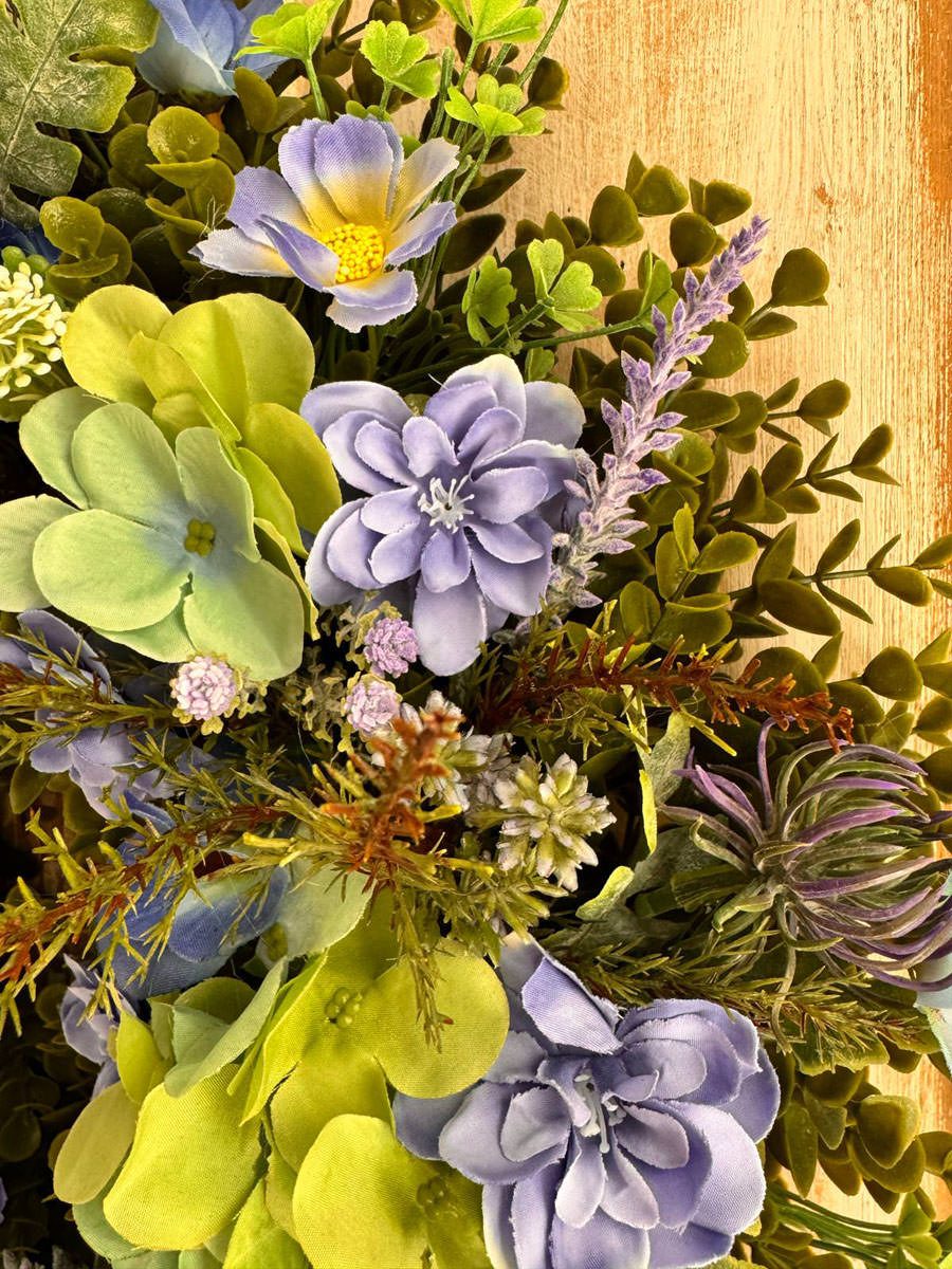 Lavender Wreath | Artifical Wreaths Hand Made for UK Delivery by Fine Flowers