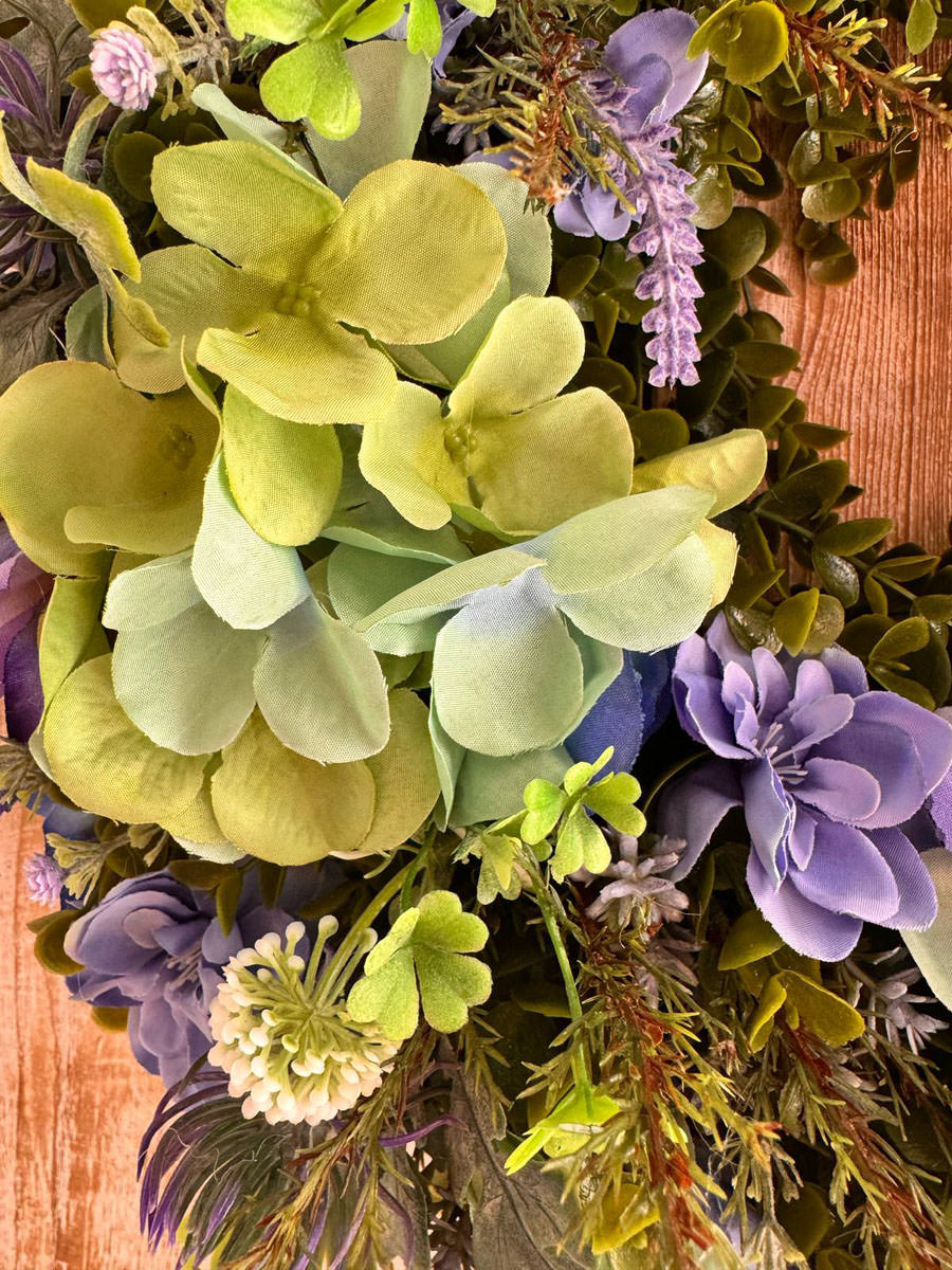 Lavender Wreath | Artifical Wreaths Hand Made for UK Delivery by Fine Flowers