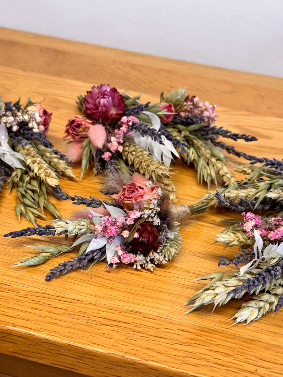 Dried Pink Wedding Flowers from Fine Flowers