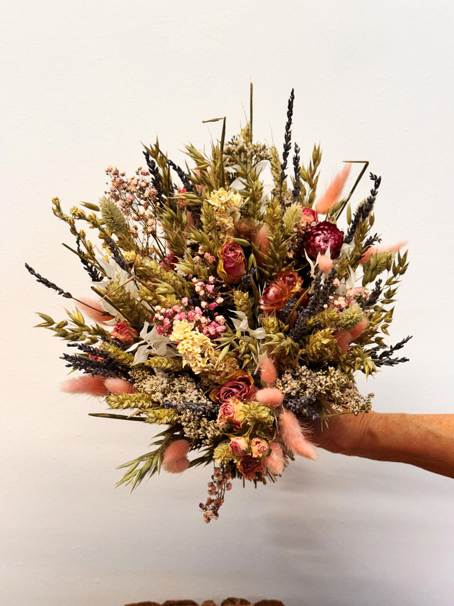 Dried Pink Wedding Flowers from Fine Flowers