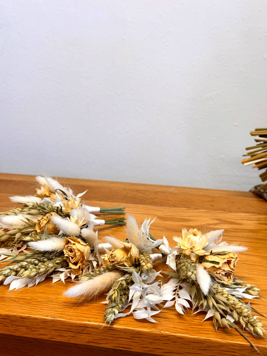 Dried White Wedding Flowers from Fine Flowers