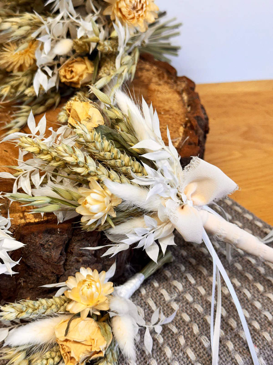 Dried White Wedding Flowers from Fine Flowers