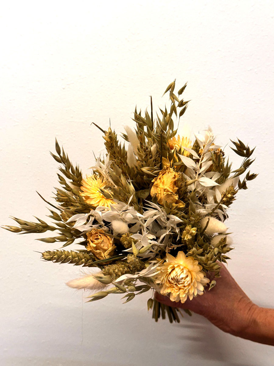 Dried White Wedding Flowers from Fine Flowers