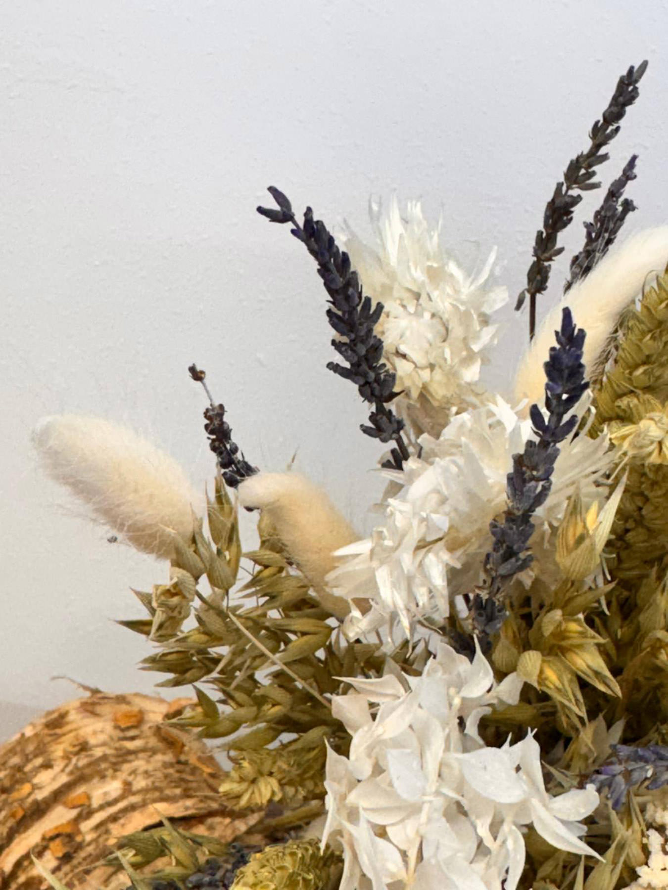 Large Dried Flower Bouquet – Natural Wheat, Bunny Tails & Roses | Fine Flowers